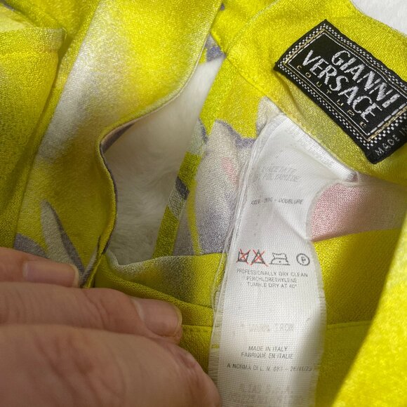 Gianni Versace Sheer Mock Neck Blouse Made in Italy Size Medium - Picture 4 of 10